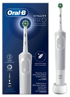 Escova de Dentes Recarregável Oral-B Vitality Pro + Acessórios - Cor: Cinzento