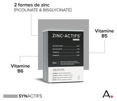 Aragan Synactifs ZincActifs 60 Gélules