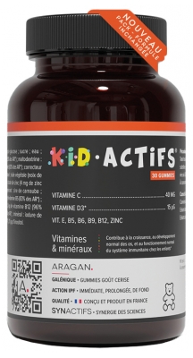 Aragan Synactifs KidActives 3+ 30 Žvýkacích bonbónů