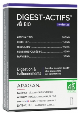 Aragan Synactifs DigestActifs Organic 30 Capsules