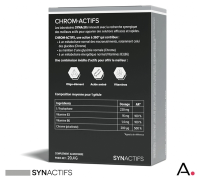 AraganSynactivesChromActifs 60 Cápsulas