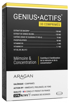 Aragan Synactifs GeniusActifs 30 Compresse