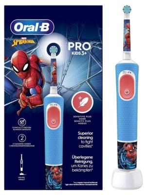 Oral-B Pro Kids 3 Ans et + Brosse À Dents Électrique - Modèle : Spiderman