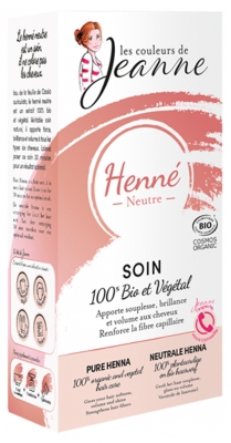Les couleurs de Jeanne Henné Neutre Soin 100% Végétale Bio