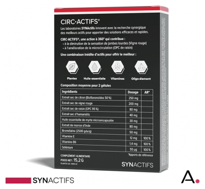 AraganSynactivesCircActifs 30 Cápsulas