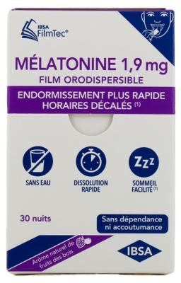 IBSA Mélatonine 1,9 mg 30 Films Orodispersibles