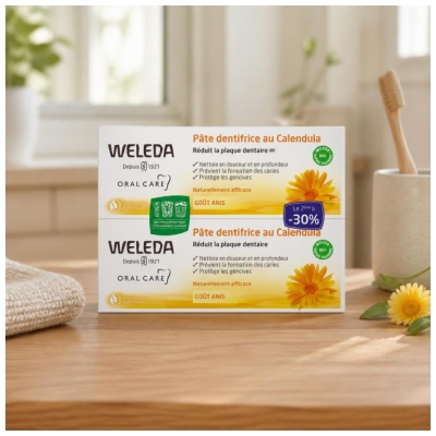 Weleda Měsíčková zubní pasta, balení 2 x 75 ml