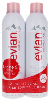 Evian Brumisateur Visage Lot de 2 x 300 ml