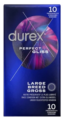 Durex Perfect Gliss Extra Lubrication 10 Préservatifs 