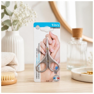 Vitry Skin Scissors Curved Blades Stealth Stainless Steel