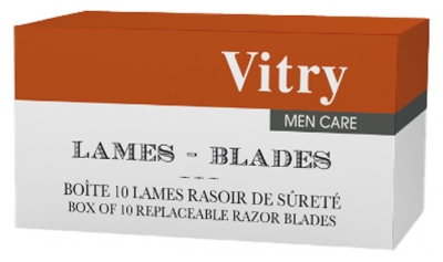 Vitry Men Care 10 Lames pour Rasoir de Sûreté