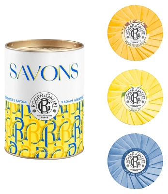 Roger & Gallet Assortiment 3 Savons 100 g - Bois d'Orange, Cédrat, Bois de Santal