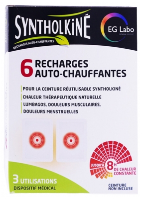 SyntholKiné 6 Recharges Auto-Chauffantes pour la Ceinture Réutilisable