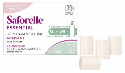 Saforelle Kit Detergente Intimo Lenitivo Ricarica 4 Bastoncini