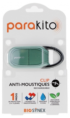 Parakito Clip Anti-Moustiques Rechargeable - Couleur : Kaki