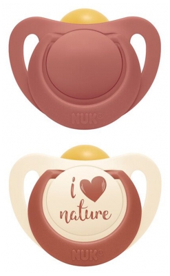 NUK For Nature 2 Natural Rubber Soothers 6-18 Months