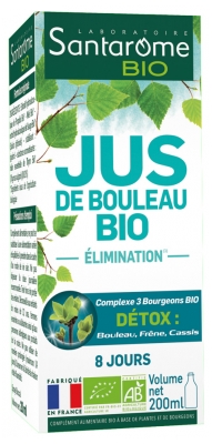 Santarome Bio Suc de Mesteacăn Bio Eliminare 200 ml