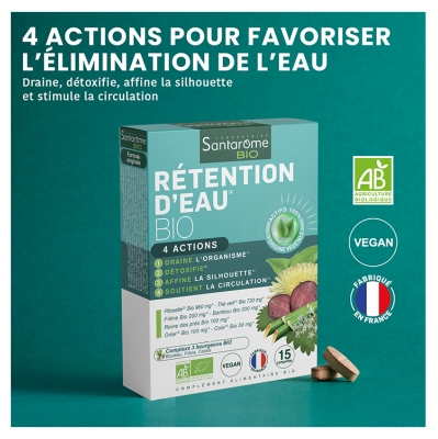 Santarome Rétention d'Eau Bio 15 Comprimés