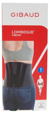 Gibaud Lombogib Underwear Lumbar Belt Black 21cm - Size: Size 1