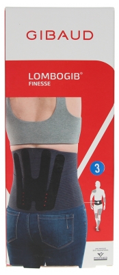 Gibaud Lombogib Finesse Ceinture Lombaire Noire - Taille : Taille 3