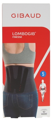 Gibaud Lombogib Finesse Ceinture Lombaire Noire - Taille : Taille 5