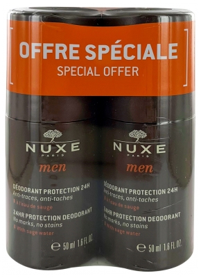 „Nuxe Men“ 24 valandų apsaugos dezodorantas, 2 x 50 ml rinkinys