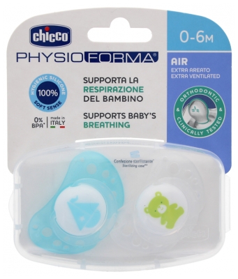 Chicco Physio Forma Air 2 Smoczki Silikonowe 0-6 Miesięcy