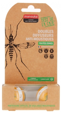 Manouka Double Mosquito Diffusers - Colour: Leaf