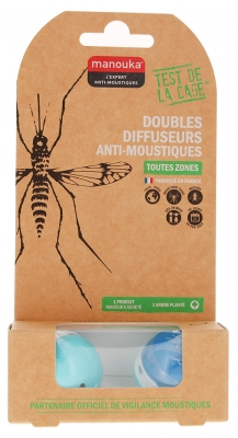 Manouka Doubles Diffuseurs Anti-Moustiques - Couleur : Bleue