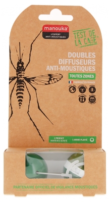 Manouka Doubles Diffuseurs Anti-Moustiques - Couleur : Vert