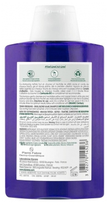 Klorane Shampoing Déjaunissant Cheveux Gris et Blonds 200 ml