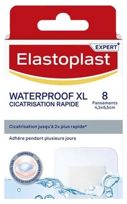 Elastoplast Pflaster Waterproof XL Schnelle Heilung 8 Pflaster