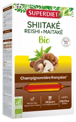 Superdiet Shiitake Reishi Maitake Organic 20 Ampułek