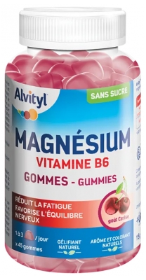 Alvityl Magnésium Vitamine B6 Cerise 45 Gummies