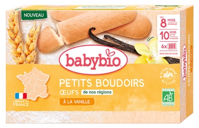 Babybio Biscotti Alla Vaniglia dai 10 Mesi in su Bio 6 Buste da 4 Biscotti