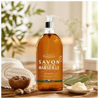 BeauTerra Sapone Liquido di Marsiglia Burro di Karité 1 L