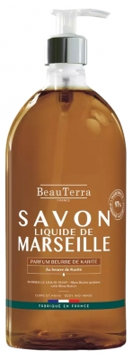 BeauTerra Savon Liquide de Marseille Beurre de Karité 1 L