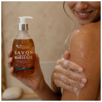 BeauTerra Savon Liquide de Marseille Beurre de Karité 300 ml