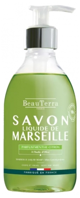 BeauTerra Savon Liquide de Marseille Menthe Citron 300 ml