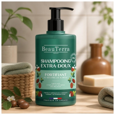 BeauTerra Shampoing Extra Doux Fortifiant 750 ml