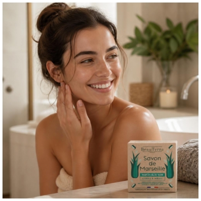 BeauTerra Marselo kietas muilas su Aloe Vera 100 g