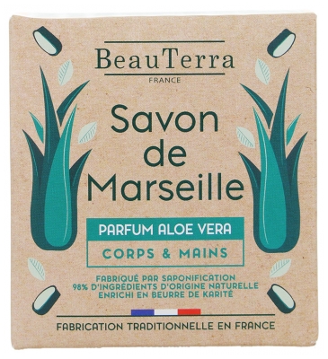 BeauTerra Savon de Marseille Solide Aloe Vera 100 g