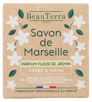 BeauTerra Jabón de Marsella Sólido Flor de Jazmín 100 g