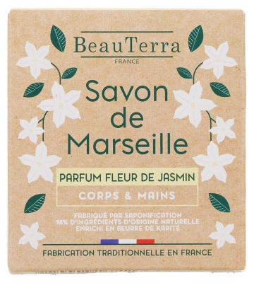 BeauTerra Jasmine Flower Solid Marseille Soap 100 g