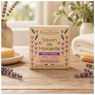 BeauTerra Sabonete de Marselha Sólido Lavanda 100 g
