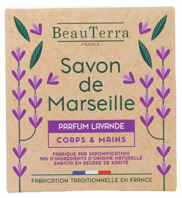 BeauTerra Savon de Marseille Solide Lavande 100 g