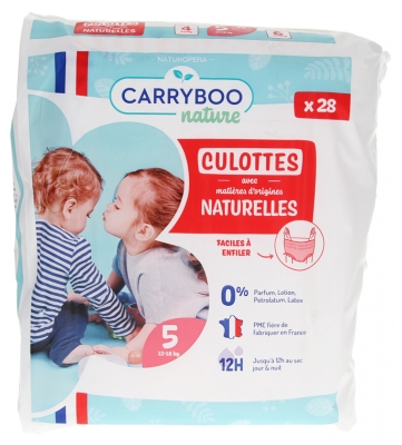 Fraldas Naturais Carryboo 28 Fraldas Tamanho 5 (12-18 kg)