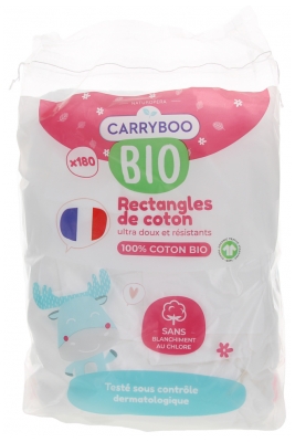 Carryboo Prostokąty z Bawełny Organicznej 180 Prostokątów