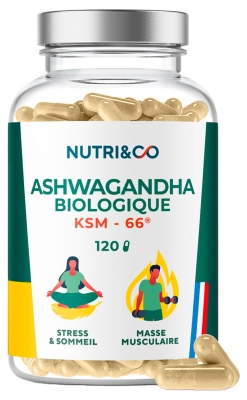 Nutri& Co Ashwagandha KSM-66 Organic 120 Capsules