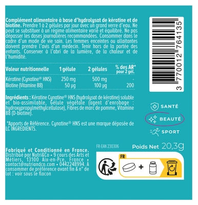 Nutri&Co Le Complexe Cheveux 60 Gélules